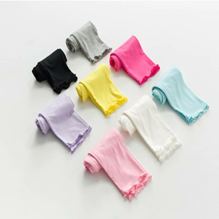 ストレッチ 夏用 全8色 スパッツ 130cm 薄手 キッズ 女の子 レギンス フリル ジュ...