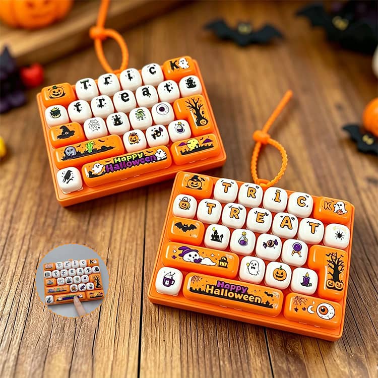 カチカチ音 キーホルダー ハロウィン 26キー ストレス解消 可愛い おもちゃ 男の子 かわいい バッグチャーム 携帯便利 大人 26キー 女の子 26キースクイーズキーボードチャーム カチカチキーボード 指のおもちゃ 暇つぶし 手遊びグッズ high-sense-10029017 ハイセンス オンラインショップ サンプル画像3