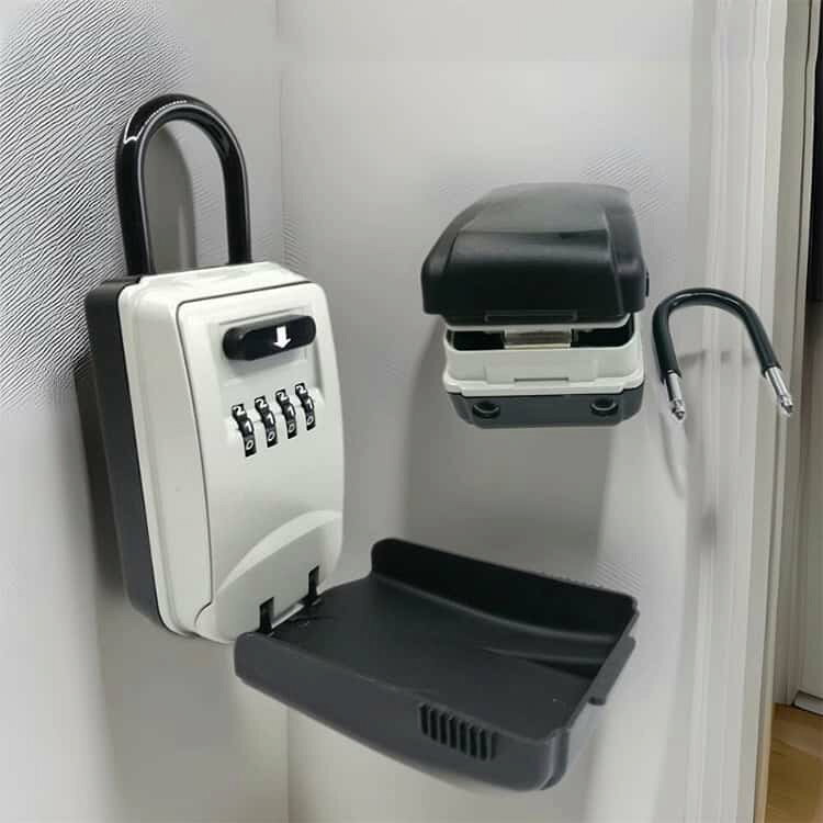 防水 屋外 ロックポケット キーボックス 南京錠 収納ボックス 収納ケース 鍵 壁掛...