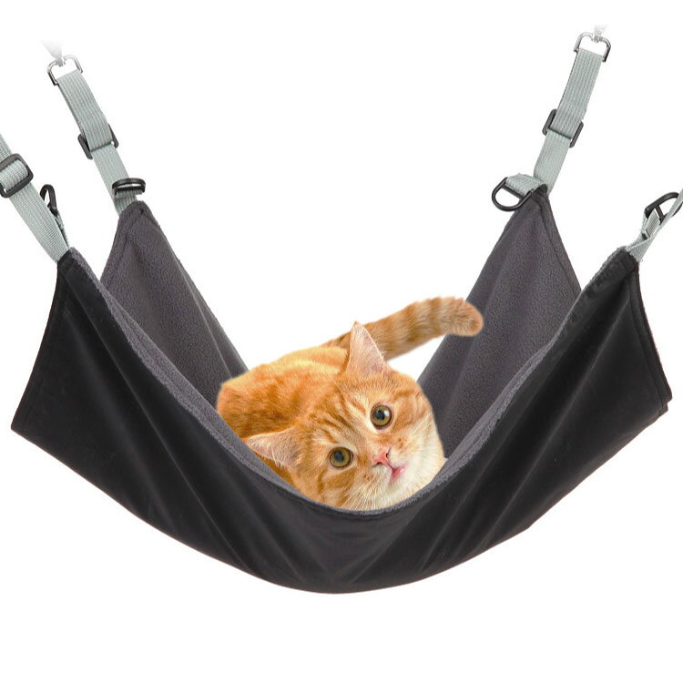 ペット用品 長さ調節可能 ゲージ用 吊り下げ リバーシブル 56cm×42cm ベッド 猫ハ...