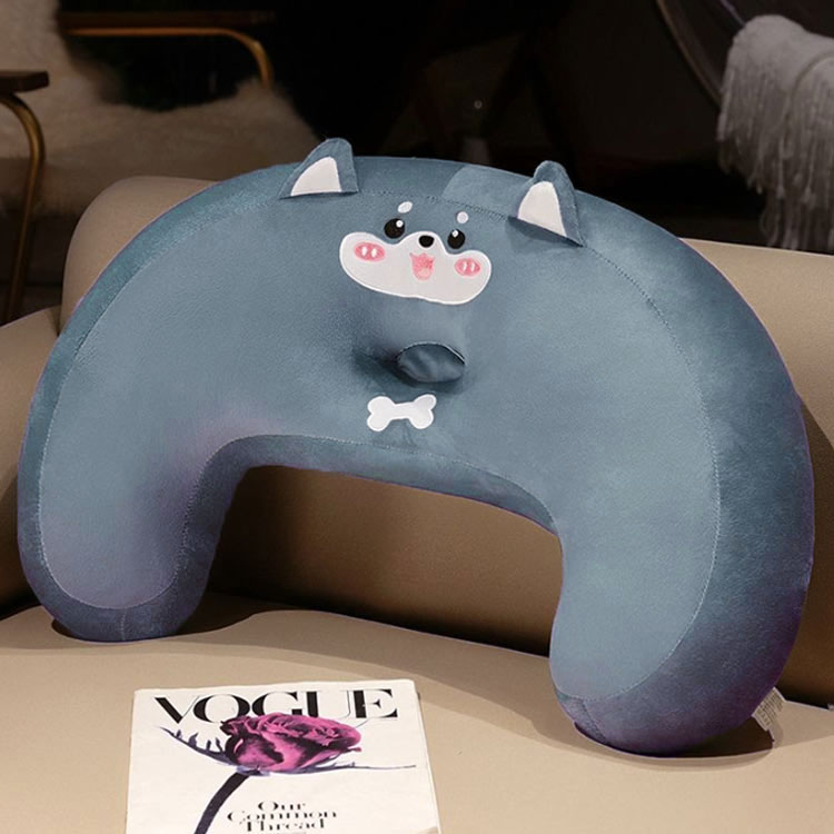 三日月枕 テレワーク クッション カバー洗える 腰枕 読書枕 授乳枕 マタニティ 授乳クッション 膝上 肘置き 妊婦 三日月クッション U形 多機能枕 座りクッション マルチクッション 抱き枕 出産祝い ふわふわ 気持ちいい [2]