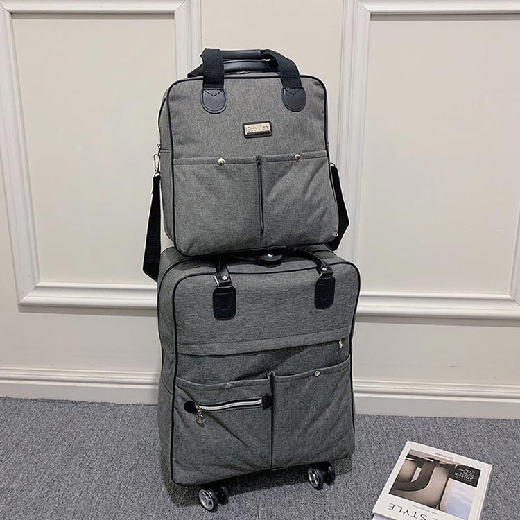 キャリーバック スーツケース ソフトキャリーバッグ 2点セット キャスター付き 4輪 キャリー 旅行バッグ 機内持ち込み セット リュックバッグ ビジネス リュック ソフトキャリーバッグ スーツケース 修学旅行 軽量 high-sense-10023648 ハイセンス オンラインショップ サンプル画像3