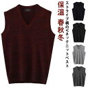 【送料無料】ベスト ニットベスト プルオーバー メンズ Vネック 薄手 ストライプ柄 ウール混 学生 スクール 制服 ベスト 男子 高校生 保温 春秋冬 シニア...