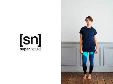 スーパーナチュラル ヨガウェア [sn] super.natural W バケーション ファンネル Tee 日本正規品 W VACATION FUNNEL TEE 19FW トップス 半袖 パーカー ロング Tシャツ おしゃれ「YC」 _L《91023》