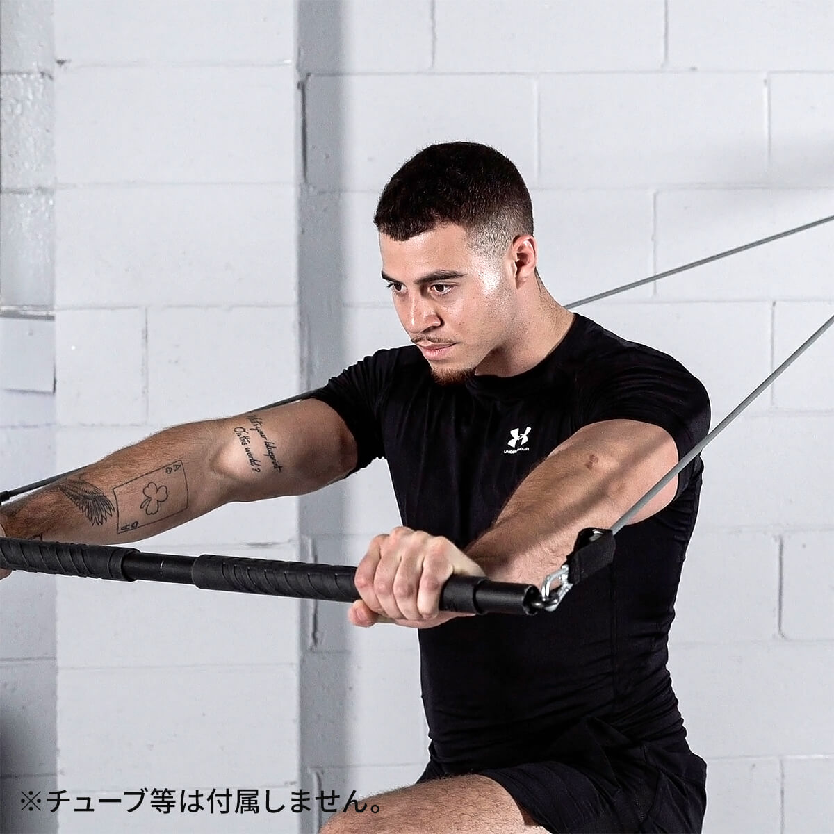 ラスト1点【15%OFF】トレーニングチューブ [追加パーツ] ゴムチューブ ゴム 筋トレ フィットネス│トレイナー ストレングスレジスタンスバー X [TRNR] STRENGTH X RESISTANCE BAR│拡張パーツ バー 持ち手 ストラップ 強 運動【SALE】セール high-sky-10003573 ヨガ&フィットネス High-SKY サンプル画像2