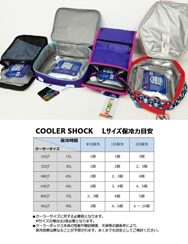 ●COOLER SHOCK クーラーショック COOLER SHOCK Large 単品 7CSLS 【保冷剤 アウト...