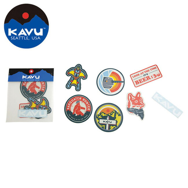 【3月14・15日限定クーポン配布中】●KAVU カブー ステッカーパック2 19810924 【シール セット カスタム アウトドア】【メール便・代引不可】