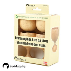 EAGLE Products ץ Stemmed Wooden Cups 4pc ƥɥåǥ󥫥åץ LF61 ڥåȥ饹 å 4ĥå ߥ  ȥɥ