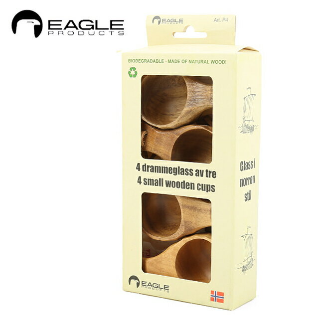 EAGLE Products ץ Small Wooden Cups 4pc ⡼륦åǥ󥫥åץ P4 4ĥå ߥ  ȥɥ