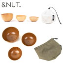 ●&NUT アンドナット WOODEN CAMP BOWL Set.3 ウッデンキャンプボウル 【キャンプ飯/食器/木製/アウトドア】