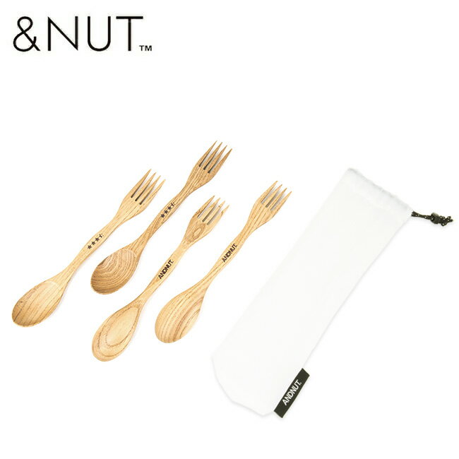 【エントリーでP10倍●9日20:00～16日1:59まで】●【まとめ買いクーポン配布中】 NUT アンドナット WOODEN CAMP SPORK Set.4 ウッデンキャンプスポーク 【スプーン フォーク カトラリー 食器 キャンプ飯 木製 アウトドア】【メール便 代引不可】