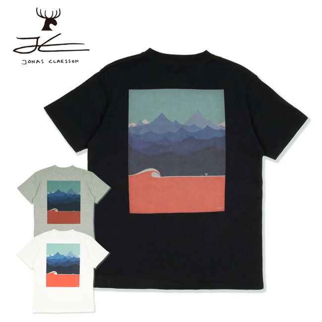 ●JONAS CLAESSON ジョナスクレアッソン Moose Wave ムース ウェーブ 19SSJS-26-SBP-T02 【Tシャツ 半袖 トップス】【メール便 代引不可】