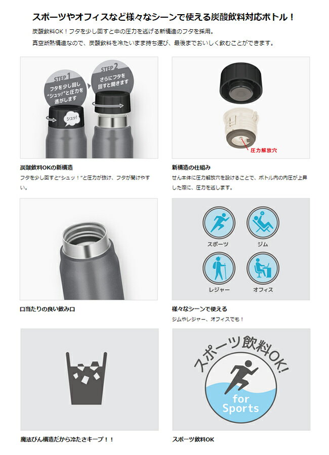 ●THERMOS サーモス 保冷炭酸飲料ボトル...の紹介画像2