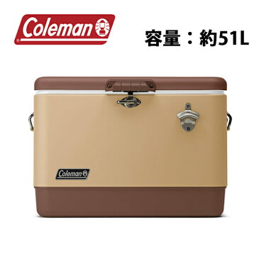 ●【2022コールマン認定店】Coleman コールマン 54QTスチールベルトRクーラー バターナッツ 2161177 【ハードクーラー/51L/保冷/キャンプ/アウトドア】