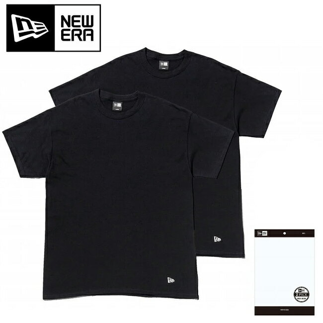 ●NEWERA ニューエラ 2-Pack Tee 2パックティー ブラック 13561864 【Tシャツ 半袖 アウトドア】【メール便 代引不可】