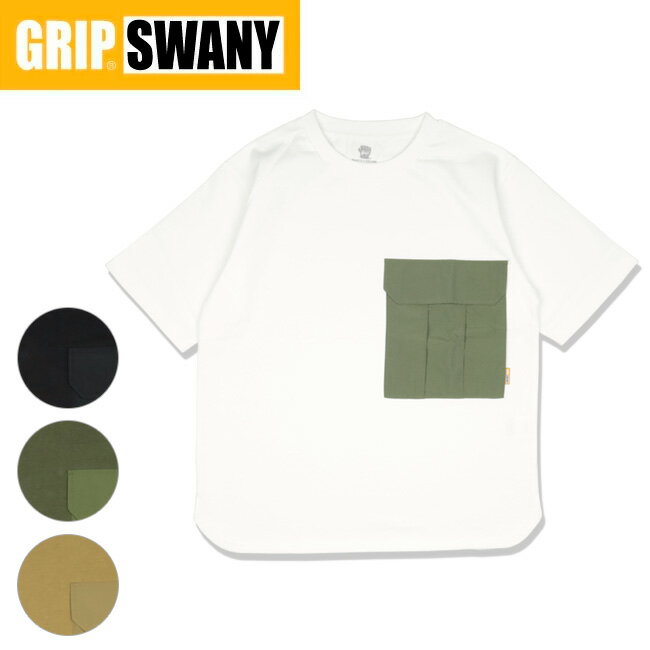 グリップスワニー アウトドア トップス メンズ ●GRIP SWANY グリップスワニー GEAR POCKET TEE 4.0 ギアポケットティー4.0 GSC-55 【半袖 Tシャツ アウトドア トップス】【メール便・代引不可】