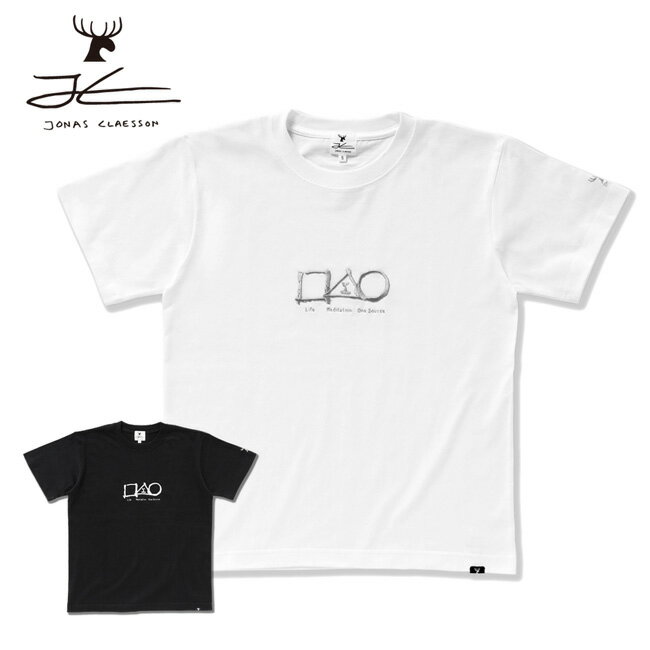 【19日20時〜23日1時59分 限定クーポン配布中】●JONAS CLAESSON ジョナスクレアッソン 十牛図 禅画刺繍Tシャツ 【半袖 トップス アウトドア】【メール便・代引不可】