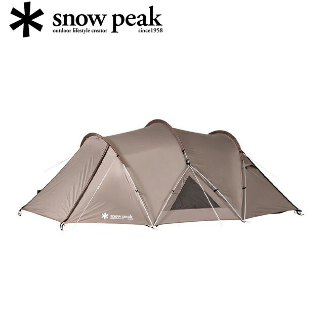 メーカー希望小売価格はメーカーカタログに基づいて掲載していますSpec ブランド名 Snow Peak スノーピーク 商品名 ランドネストドーム S メーカー型番 SDE-259 サイズ 【収納サイズ】キャリーバッグサイズ：65×20×25(h)cm※メーカーサイズ参照 カラー 詳細 &nbsp; 前後の区別のないフライシートとシンプルなフレーム構造で、スムーズに設営可能。建てやすさと快適性にこだわり、キャンプの“課題”を解決。メインフレームが自立式の逆Y字型なので、スムーズに設営できます。フライシートには前後の区別がなく、インナーテントを前後どちらの位置にも吊り下げられます。また、フライシートとインナーテントの両方にメッシュパネルがあるので風通しも抜群。フライシートのみで小型シェルターとしても使用可能。すでにキャンプを楽しんでいる方にも満足していただける、十分な強度も備えています。建てやすさと強度を両立前後の区別のないフライシートのほか、ペグダウンする箇所が最小限になっている点も建てやすさのポイント。強度はしっかりと担保しながら、フレームの配置を工夫しています。風通し抜群の快適なインナールームフライシートだけでなくインナールームも、4方向にメッシュを備えています。スノーピークのエントリーラインのテントの中では唯一の仕様で、快適性が大きく向上しています。【重量】7.2kg【セット内容】テント本体、インナーテント【対応人数】2人【室内高】130cm【フライ耐水圧】1,800mmミニマム【ボトム耐水圧】1,800mmミニマム【材質】テント本体：75Dポリエステルタフタ・PUコーティング耐水圧1,800mmミニマム・撥水加工・UVカット加工インナーウォール：68Dポリエステルタフタボトム：210Dポリエステルオックス・PUコーティング耐水圧1,800mmミニマムフレーム：A6061(φ13mm) ------------------------------------------------------------ ※モニタやPC環境等により実物と多少色合いが異なって見える場合もございます。 ※外箱がある商品につきましては生産、運搬の過程上、商品の箱(外箱)に多少の汚れや、破れ等が生じる場合がございます。 予めご了承の上お買い求め頂きます様、よろしくお願いいたします。 ※パターン生地を使用している商品によってはパターン位置に個体差がございます。予めご了承下さい。 ※一部商品画像にメーカー提供画像を使用している商品もございますので、仕様が予告なく変更される場合がございます。 ※複数のショッピングモールで同時販売しておりますので、在庫切れになってしまう場合がございます。 厳重に注意し在庫システムで管理を行っておりますが、お買い上げいただいた商品が品切れになってしまう場合がございます。 また、人気商品に関しましても複数のお客様が一度に購入を行い、在庫の反映が間に合わずご購入できてしまう場合がございます。 その際はお客様には必ずご連絡をさせていただきますが、万が一入荷予定がない場合はキャンセルさせていただく場合がございます。 大変申し訳ございませんがあらかじめご了承ください。 ※メール便発送対象商品に関しましては、メール便規定料金にてお送りします。 ※ガス缶などをご使用いただく商品の場合、同メーカーのものをご使用いただくことを推奨しております。製品不良などが起こった場合、保証対象外となる場合がございます。 ------------------------------------------------------------