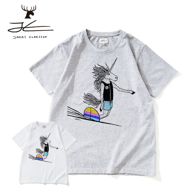 ●JONAS CLAESSON ジョナスクレアッソン Surfing Unicorn Tee サーフィングユニコーンティー JC-213 