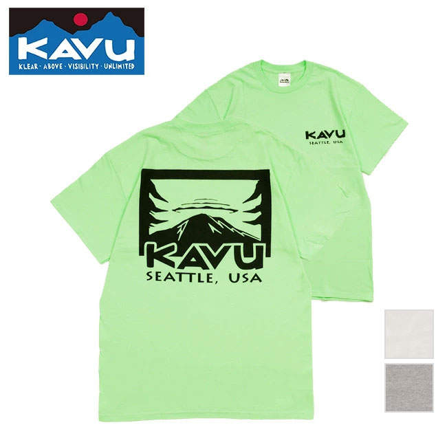 樂天商城 - ●KAVU カブー Mountain Logo Tee マウンテンロゴティー 19822035 【半袖/Tシャツ/トップス/アウトドア】【メール便・代引不可】