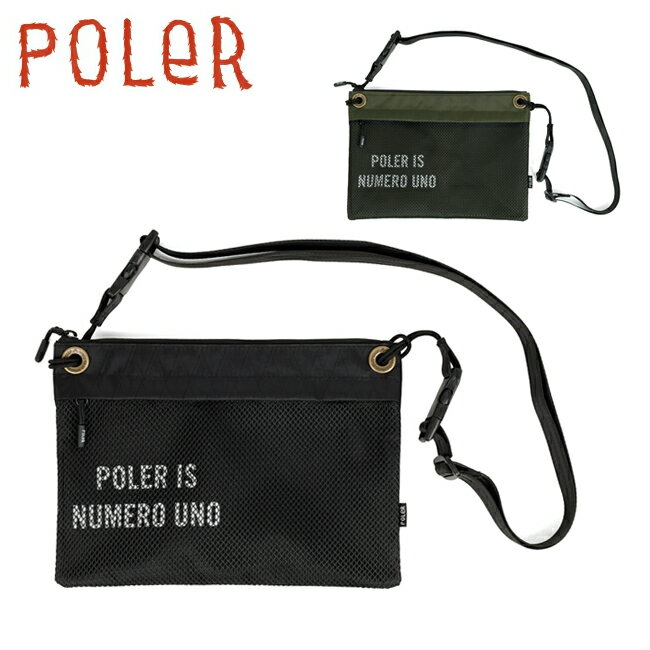 【限定クーポン配布中！】●POLeR ポーラー X-CLOTH SACOCHE サコッシュ 241MCV-04 【 ショルダー カバン アウトドア フェス キャンプ 】【メール便・代引不可】