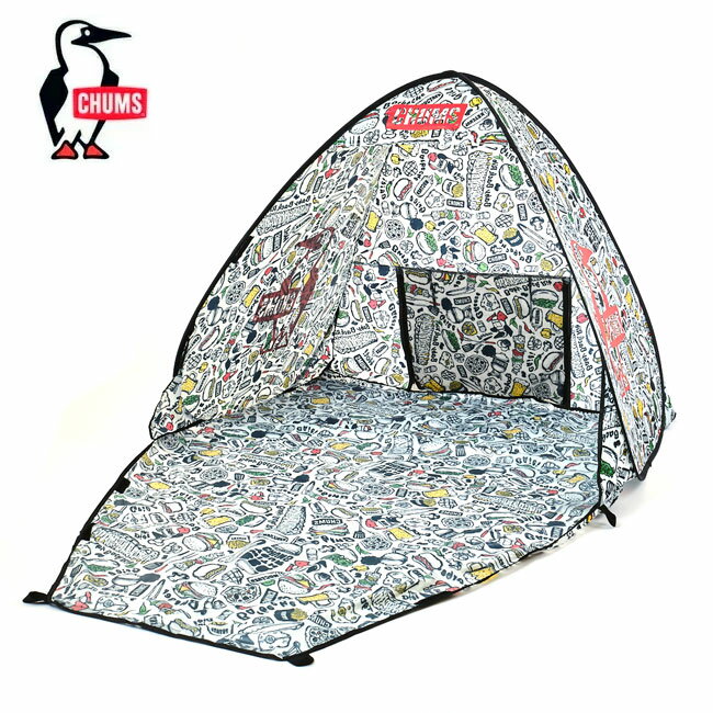 Touring Tent - 【23日20時〜27日1時59分限定クーポン配布中】●CHUMS チャムス Pop Up Sunshade 3 Print Cpsl ポップアップサンシェード3プリントCpsl CH62-1794 【 3人用 ピクニック BBQ テント UVカット アウトドア 】