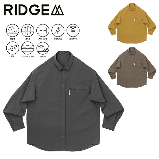 クーポン配布●RIDGE MOUNTAIN GEAR リッジマウンテンギア Basic Long Sleeve Shirt ベーシックロングスリーブシャツ 