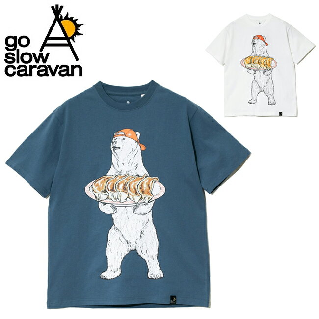 樂天商城 - ●go slow caravan ゴースローキャラバン USA/C 餃子クマ TEE 341913 【 トップス 半袖 Tシャツ 】【メール便・代引不可】
