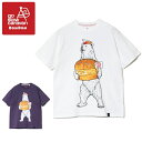 ●go slow caravan ゴースローキャラバン DOMDOM×gsc USA/C 天竺 手作り厚焼きたまごバーガークマS/S TEE 341961 【 トップス 半袖 Tシャツ デイリーウェア コラボ ドムドムハンバーガー 】【メール便・代引不可】