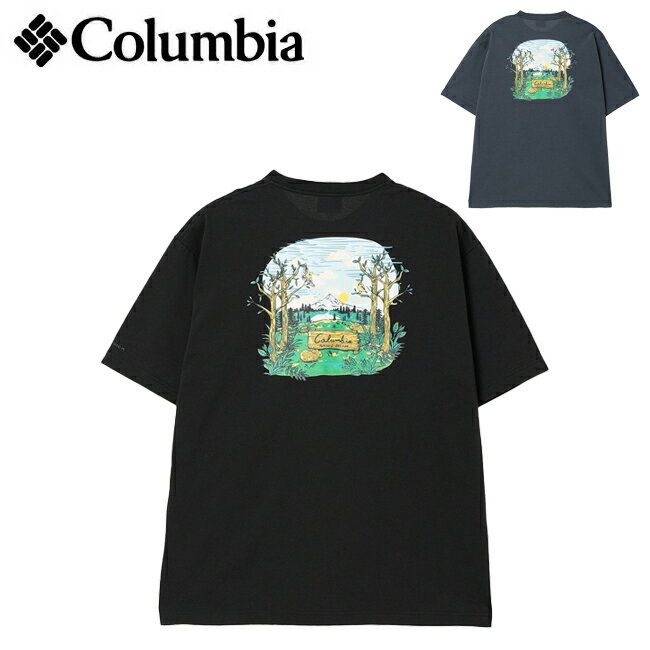 【3/20 20時〜3/26 1時59分限定クーポン配布中！】●Columbia コロンビア Thunder Mountain Graphic S/S Tee サンダーマウンテングラフィックショートスリーブティー PM3025 【 トップス 半袖 吸湿速乾 Tシャツ フェス キャンプ アウトドア 】【メール便・代引不可】