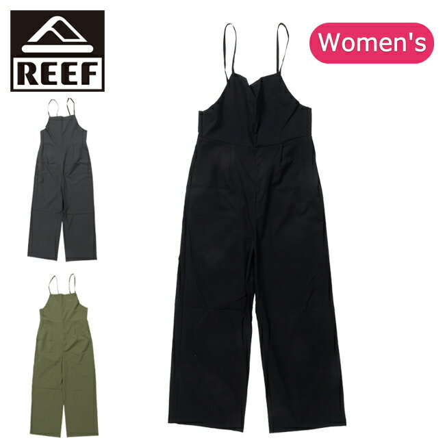 ●REEF リーフ CAMISOLE OVERALL キャミソールオーバーオール REEF25S-02 【 レディース オールインワン サロペット くるぶし丈 クロップドレングス 水陸両用素材 アウトドア 】