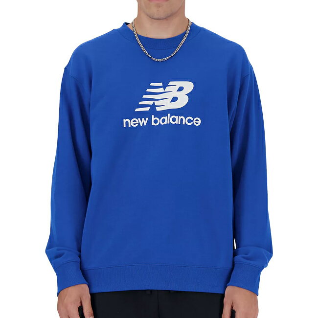 樂天商城 - 【9日20時〜16日1時59分限定クーポン配布中】●New Balance ニューバランス Sport Essentials French Terry Logo Crew スポーツエッセンシャルフレンチテリーロゴクルー BUL MT41500 【 アウトドア クルーネック トレーナー スポーツ メンズ 長袖 トップス 】