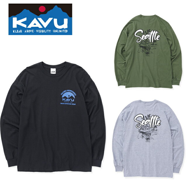 ●KAVU カブー LS W.Seattle Tee ロングスリーブウエストシアトルティー 19822328 【 トップス 長袖 ロンT 綿 コットン アウトドア 】【メール便・代引不可】