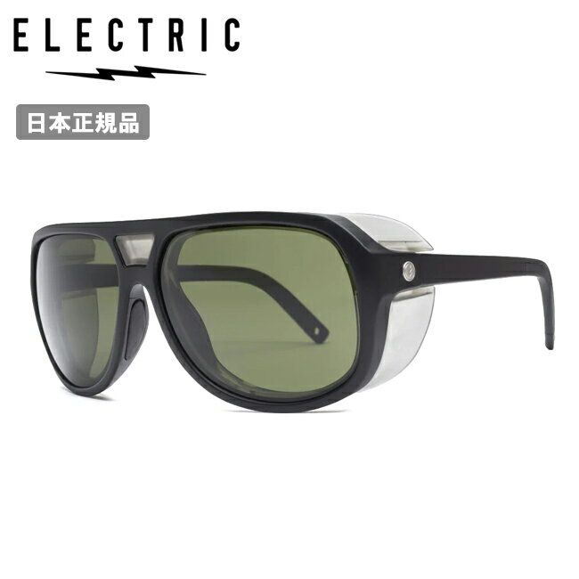 【20日限定クーポン配布中！】●ELECTRIC エレクトリック Stacker - Matte Black/HT Green Polar Pro [Asian Fit] AE15001087 【 日本正規品 サングラス 海 アウトドア キャンプ フェス 偏光レンズ Polarized Pro ブルーライトカット アジアンフィット 】