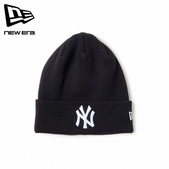 【クーポン配布中！】●NEWERA ニューエラ ベーシック カフニット MLB Team Logo ニューヨーク・ヤンキース ブラック 14670067 【 帽子 ニット帽 ビーニー キャンプ アウトドア 】【メール便・代引不可】