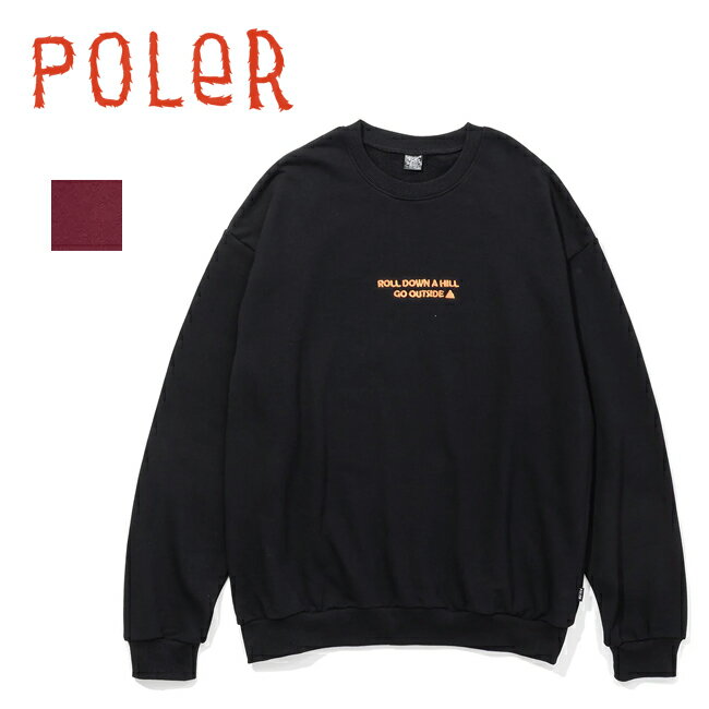 樂天商城 - 【9日20時〜16日1時59分限定クーポン配布中】●POLeR ポーラー ROLL DOWN CREW ロールダウンクルー 253MCV0048 【 トップス 長袖 トレーナー スウェット プルオーバー アウトドア 】