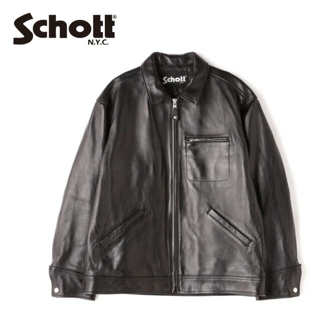 樂天商城 - 【9日20時〜16日1時59分限定クーポン配布中】●schott ショット LEATHER TRACKER JACKET レザートラッカージャケット 782-5950014 【 アウター ジャケット ラムレザー 防寒 アウトドア 】