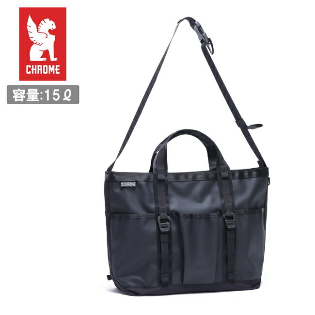 【24日～30日限定クーポン配布中】●CHROME クローム Grocery Tote Messenger 15L グローサリートートメッセンジャー 15L JP240MTBK MattBlack 【 ショルダーバッグ 斜めかけ 防水 軽量 PC カバン 通勤 通学 レジャー サイクリング アウトドア 】