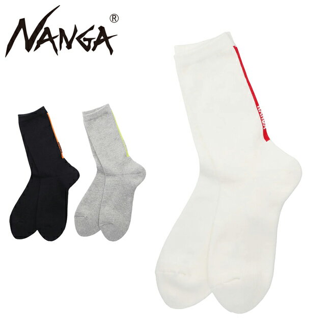 メーカー希望小売価格はメーカーカタログに基づいて掲載していますSpec ブランド名 NANGA ナンガ 商品名 VERTICAL LINE&LOGO SOCKS バーティカルライン&ロゴソックス メーカー型番 N2532-3H074A サイズ L：25〜27cm※メーカーサイズ参照 カラー BLKGRYWHT 詳細 &nbsp; 足元に+1のセンス。ナンガの「見せる」ソックスバックスタイルに差がつく、ライン×ロゴデザイン。かかと側にはボディカラーとコントラストを効かせたバーティカルラインを配置。ライン下部にはナンガのブランドロゴをジャガード編みで施し、足元にさりげないアクセントをプラス。パンツの裾からラインがちらりと覗くバランス感は、まさに「見せるソックス」。かかとを包み込むようなL字構造で脱げにくく、長時間の着用でも快適なフィット感をキープします。カラーによってラインの配色も異なるため、ウェアのカラーとリンクさせたり、スタイルのハズしとして取り入れたり、足元で「遊ぶ」楽しさをナンガのソックスでぜひ体感してみてください。【素材】コットン、ポリエステル、アクリル、ナイロン、ポリウレタン ------------------------------------------------------------ ※モニタやPC環境等により実物と多少色合いが異なって見える場合もございます。 ※外箱がある商品につきましては生産、運搬の過程上、商品の箱(外箱)に多少の汚れや、破れ等が生じる場合がございます。 予めご了承の上お買い求め頂きます様、よろしくお願いいたします。 ※パターン生地を使用している商品によってはパターン位置に個体差がございます。予めご了承下さい。 ※一部商品画像にメーカー提供画像を使用している商品もございますので、仕様が予告なく変更される場合がございます。 ※複数のショッピングモールで同時販売しておりますので、在庫切れになってしまう場合がございます。 厳重に注意し在庫システムで管理を行っておりますが、お買い上げいただいた商品が品切れになってしまう場合がございます。 また、人気商品に関しましても複数のお客様が一度に購入を行い、在庫の反映が間に合わずご購入できてしまう場合がございます。 その際はお客様には必ずご連絡をさせていただきますが、万が一入荷予定がない場合はキャンセルさせていただく場合がございます。 大変申し訳ございませんがあらかじめご了承ください。 ※メール便発送対象商品に関しましては、メール便規定料金にてお送りします。 ※ガス缶などをご使用いただく商品の場合、同メーカーのものをご使用いただくことを推奨しております。 製品不良などが起こった場合、保証対象外となる場合がございます。 ------------------------------------------------------------
