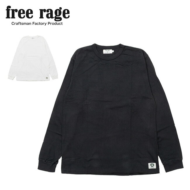 樂天商城 - ●free rage フリーレイジ リサイクルコットン長袖Tシャツ FRCC015 【 トップス ロンT バインダーネック シングルステッチ 綿 】【メール便・代引不可】