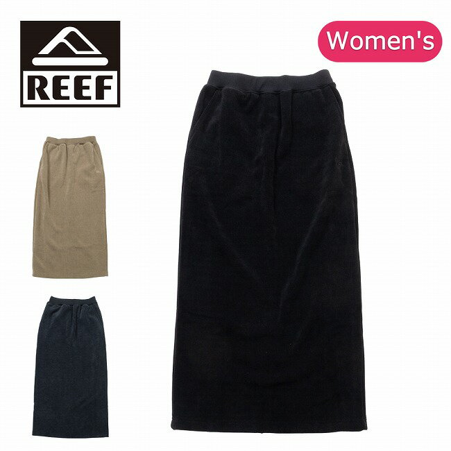 樂天商城 - 【9日20時〜16日1時59分限定クーポン配布中】●REEF リーフ KNIT FLEECE SKIRT ニットフリーススカート RESKL2501 【 レディース ウィメンズ ロングスカート コーデュロイ バックスリット タウンユース アウトドア 】