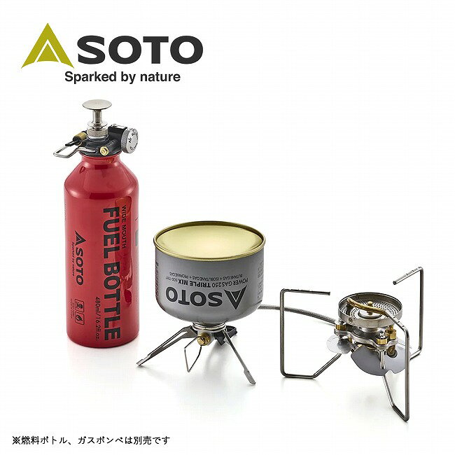 メーカー希望小売価格はメーカーカタログに基づいて掲載していますSpec ブランド名 SOTO ソト 商品名 ストームブレイカー メーカー型番 SOD-374 サイズ 【外形寸法】幅150×奥行130×高さ90mm(使用時・本体のみ)幅 65×奥行65×高さ90mm(収納時)【ゴトク径】ゴトク外径　φ170mm※メーカーサイズ参照 カラー 詳細 &nbsp; ストームブレイカー(SOD-372)をリニューアルいたしました。※燃料ボトル、ガスボンベは別売です。本体下部に遮熱版を追加し、下方に放射される熱を大幅に遮断することによりバーナーを置いた面に対するダメージを大幅に軽減。より安全性を高めました。山小屋でのテーブル上など様々な場所でより安全にご使用いただけます。ノズル交換なしでガソリンとガスボンベ(OD缶)、どちらの燃料も使うことができるハイブリッドなストーブ。バーナーヘッドに広がる炎口の数は約300個。この圧倒的な数により火足の短い炎を実現。全炎型の火口とせり上がったすり鉢状のバーナーヘッドにより、優れた耐風性を実現。【注意】ストームブレイカー用ガスバルブにMUKAストーブを接続して使用しないでください。【プレヒート不要】※ガソリンストーブの積年の課題であったプレヒート(予熱)作業の手間をSOTOの技術で解消。ガソリンストーブでありながら、ガスストーブ並みの使いやすさを実現しました。※寒冷地や風が強いときは炎が安定するまでに時間がかかる場合があります。【付属品】専用収納ポーチ、バーナーベース、メンテナンスキット----------------------------------【重量】235g(本体のみ)合計約460g(本体：235g、ガスバルブ：56g、ポンプ：170g)【材質】ゴトク・バーナーヘッド・器具栓つまみ：ステンレスジェネレーター：真鍮【発熱量】3.5kW(3,000kcal/h)※気温25℃無風状態で点火後から5分間の燃焼データより算出【使用時間】約0.8時間(SOD-725Tを1本使用した場合)約1.6時間(自動車用レギュラーガソリンを480ml使用した場合)※気温25℃無風状態で点火後から30分間の燃焼データより算出【使用燃料】SOTO製品専用容器(ボンベ)自動車用レギュラーガソリンホワイトガソリン【点火方式】ライター等で着火届出事業者名：新富士バーナー株式会社PSマークの種類：PSLPG ------------------------------------------------------------ ※モニタやPC環境等により実物と多少色合いが異なって見える場合もございます。 ※外箱がある商品につきましては生産、運搬の過程上、商品の箱(外箱)に多少の汚れや、破れ等が生じる場合がございます。 予めご了承の上お買い求め頂きます様、よろしくお願いいたします。 ※パターン生地を使用している商品によってはパターン位置に個体差がございます。予めご了承下さい。 ※一部商品画像にメーカー提供画像を使用している商品もございますので、仕様が予告なく変更される場合がございます。 ※複数のショッピングモールで同時販売しておりますので、在庫切れになってしまう場合がございます。 厳重に注意し在庫システムで管理を行っておりますが、お買い上げいただいた商品が品切れになってしまう場合がございます。 また、人気商品に関しましても複数のお客様が一度に購入を行い、在庫の反映が間に合わずご購入できてしまう場合がございます。 その際はお客様には必ずご連絡をさせていただきますが、万が一入荷予定がない場合はキャンセルさせていただく場合がございます。 大変申し訳ございませんがあらかじめご了承ください。 ※メール便発送対象商品に関しましては、メール便規定料金にてお送りします。 ※ガス缶などをご使用いただく商品の場合、同メーカーのものをご使用いただくことを推奨しております。 製品不良などが起こった場合、保証対象外となる場合がございます。 ------------------------------------------------------------