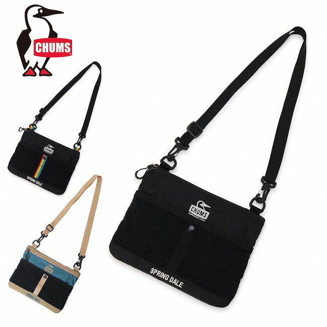 【3/20 20時～3/26 1時59分限定クーポン配布中！】●CHUMS チャムス Spring Dale Sacoche スプリングデールサコッシュ CH60-4103 【 ショルダーバッグ 肩掛け 斜め掛け カバン コンパクト ウォーキング タウンユース キャンプ アウトドア 】【メール便・代引不可】