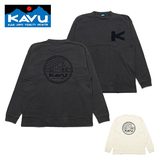 樂天商城 - 【9日20時〜16日1時59分限定クーポン配布中】●KAVU カブー LS City Logo Tee (pigment) ロングスリーブシティーロゴティー(ピグメント) 19822440 【 トップス 長袖 ロンT 綿 コットン アウトドア 】