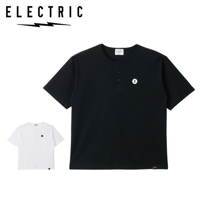 樂天商城 - 【9日20時〜16日1時59分限定クーポン配布中】●ELECTRIC エレクトリック Henly Neck Embroidery S/S Tee ヘンリーネックエンブロイダリーショートスリーブティー E26ST12 【 トップス 半袖 Tシャツ 綿 コットン キャンプ アウトドア 】【メール便・代引不可】
