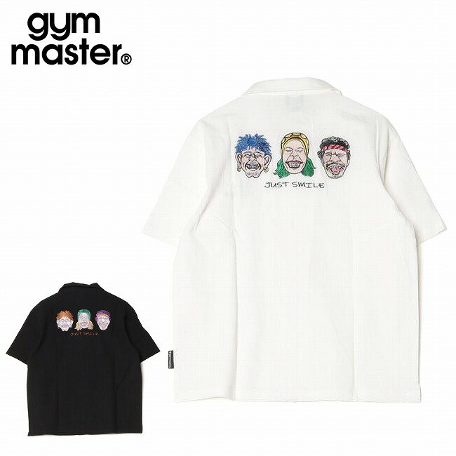 樂天商城 - 【9日20時〜16日1時59分限定クーポン配布中】●gym master ジムマスター JUST SMILE 刺繍シャツ G721749 【 半袖 Tシャツ 開襟シャツ アウトドア フェス クライミング ライブ 】