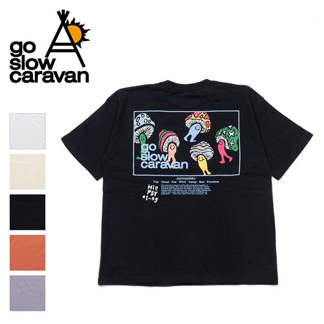 樂天商城 - 【9日20時〜16日1時59分限定クーポン配布中】●go slow caravan ゴースローキャラバン USA/C スクエアLOGOバックプリントゆったりTEE 361915 【 トップス Tシャツ 半袖 コットン 綿 】【メール便・代引不可】