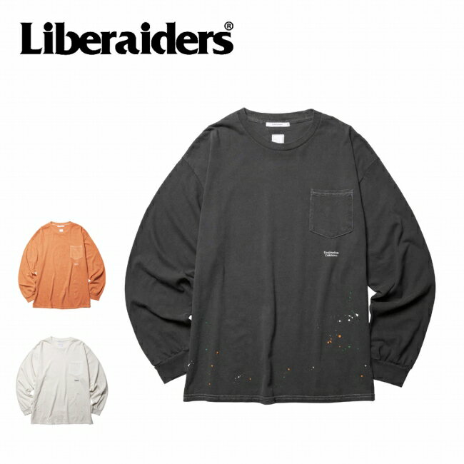 樂天商城 - 【9日20時〜16日1時59分限定クーポン配布中】●Liberaiders リベレイダース Paint Splatter L/S Tee ペイントスプラッターロングスリーブティー 735072601 【 トップス 長袖 ロンT ペイント加工 ヴィンテージライク アウトドア 】