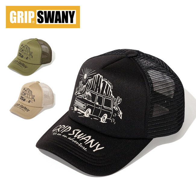 樂天商城 - 【4/24 20:00〜4/27 9:59限定クーポン配布中】●GRIP SWANY グリップスワニー BEAR TRUCKER CAP ベアトラッカーキャップ GSUA-162 【 帽子 日除 サイズ調整 タウンユース キャンプ アウトドア 】