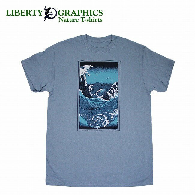 樂天商城 - 【4/24 20:00〜4/27 9:59限定クーポン配布中】●LIBERTY GRAPHICS リバティーグラフィックス The Wave ザウェーブ 673 【 トップス 半袖 Tシャツ 綿 コットン タウンユース デイリー アウトドア 】【メール便・代引不可】